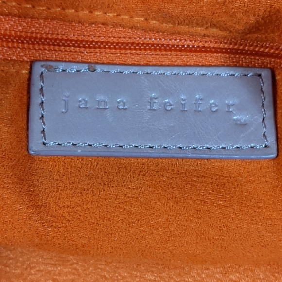 Jana Feifer Orange Pink Tweed Hobo Shoulder Bag - Picture 10 of 12